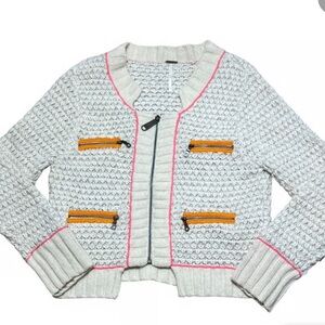 Free people zip up cardigan